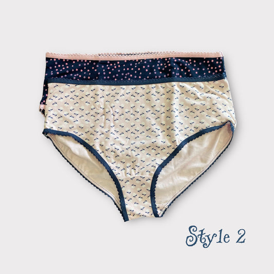 Women's Patterned Full Brief - 2 Pack - Egyptian Cotton