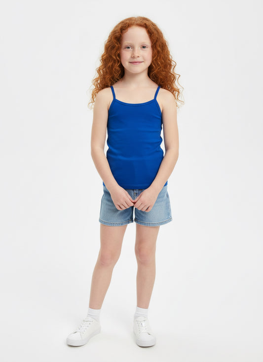 Girls Stretch Strap Singlet – Egyptian Cotton