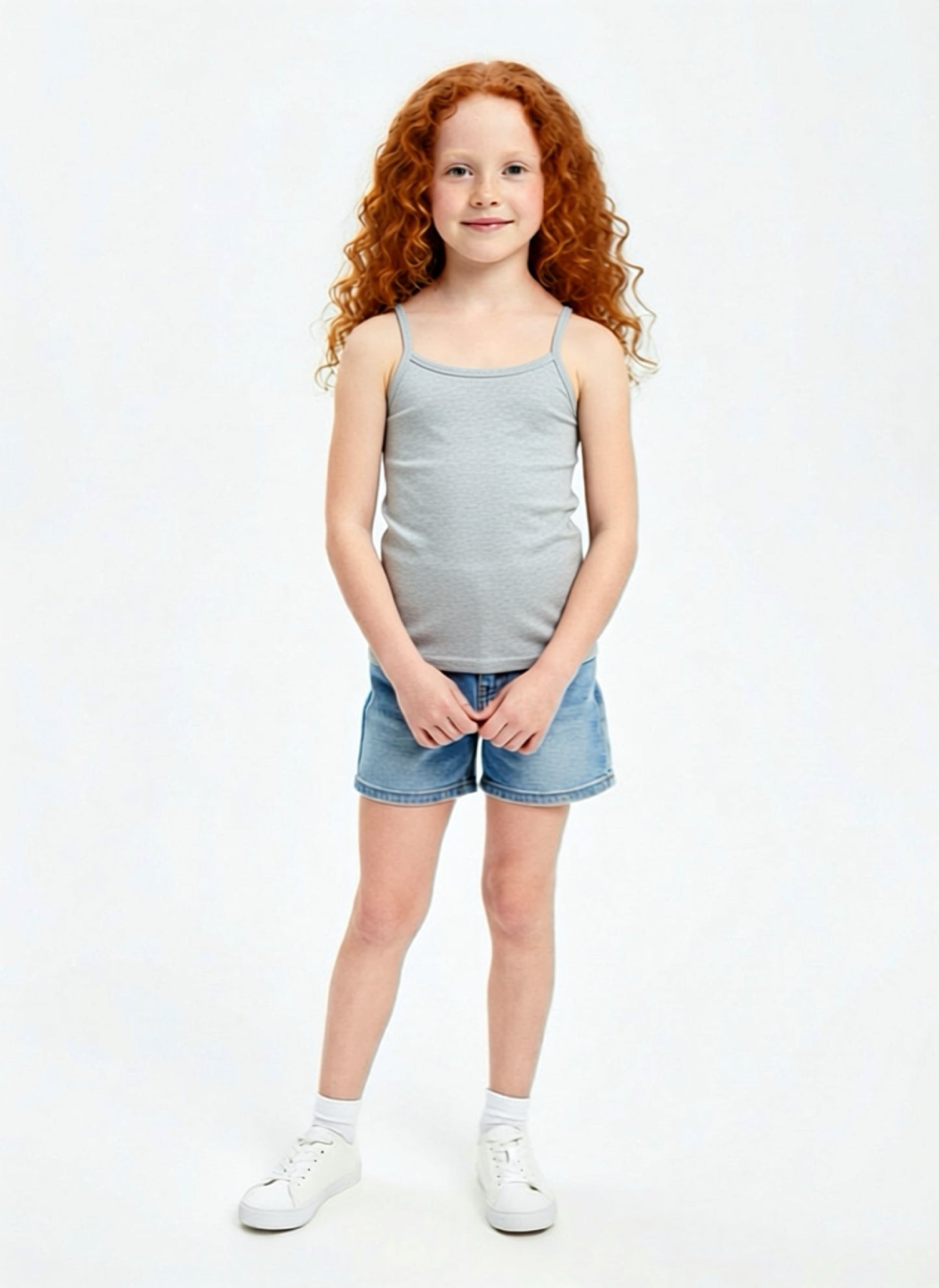 Girls Premium Cotton Stretch Strap Singlet
