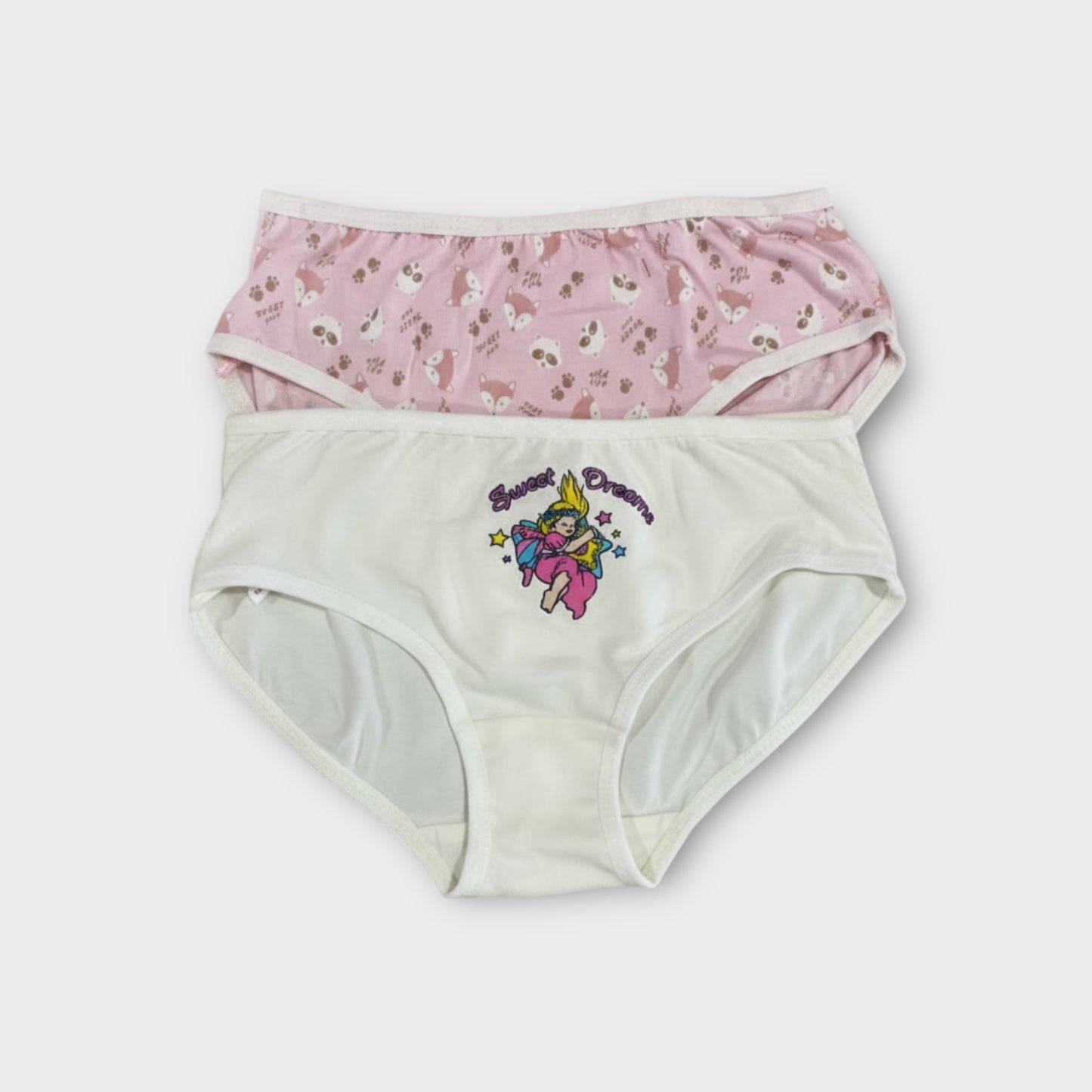 Girls Premium Cotton Briefs - 2 Pack
