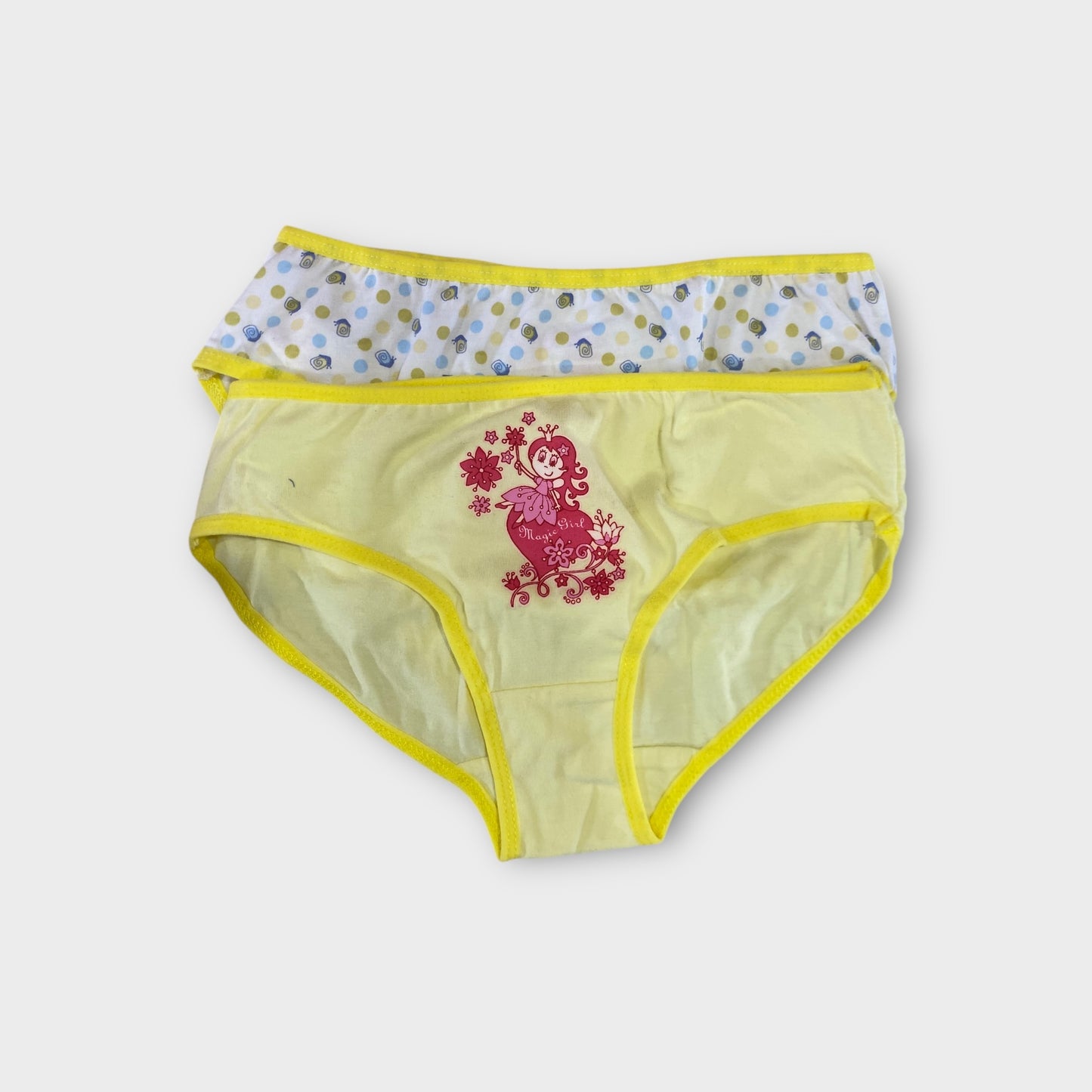 Girls Premium Cotton Briefs - 2 Pack