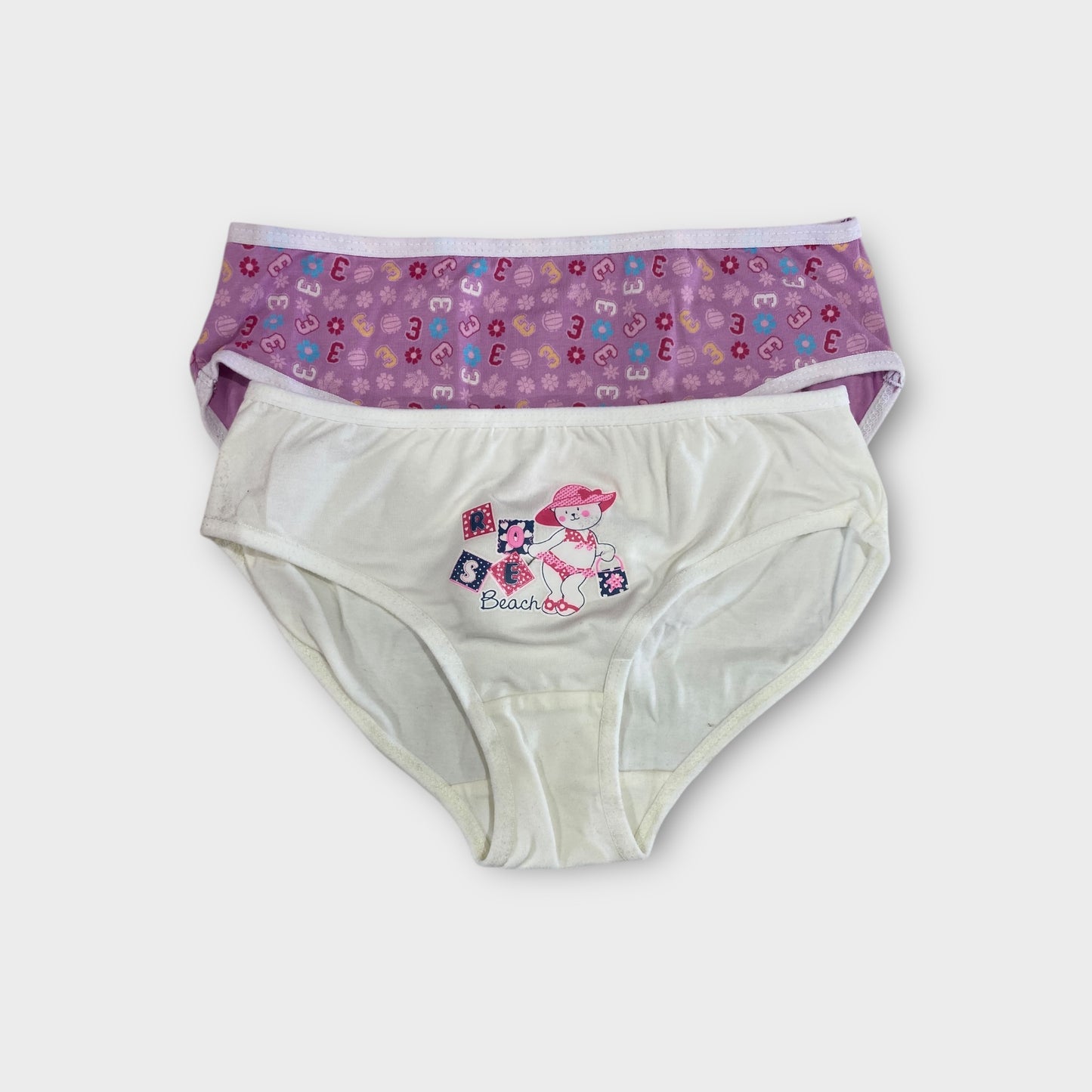 Girls Premium Cotton Briefs - 2 Pack