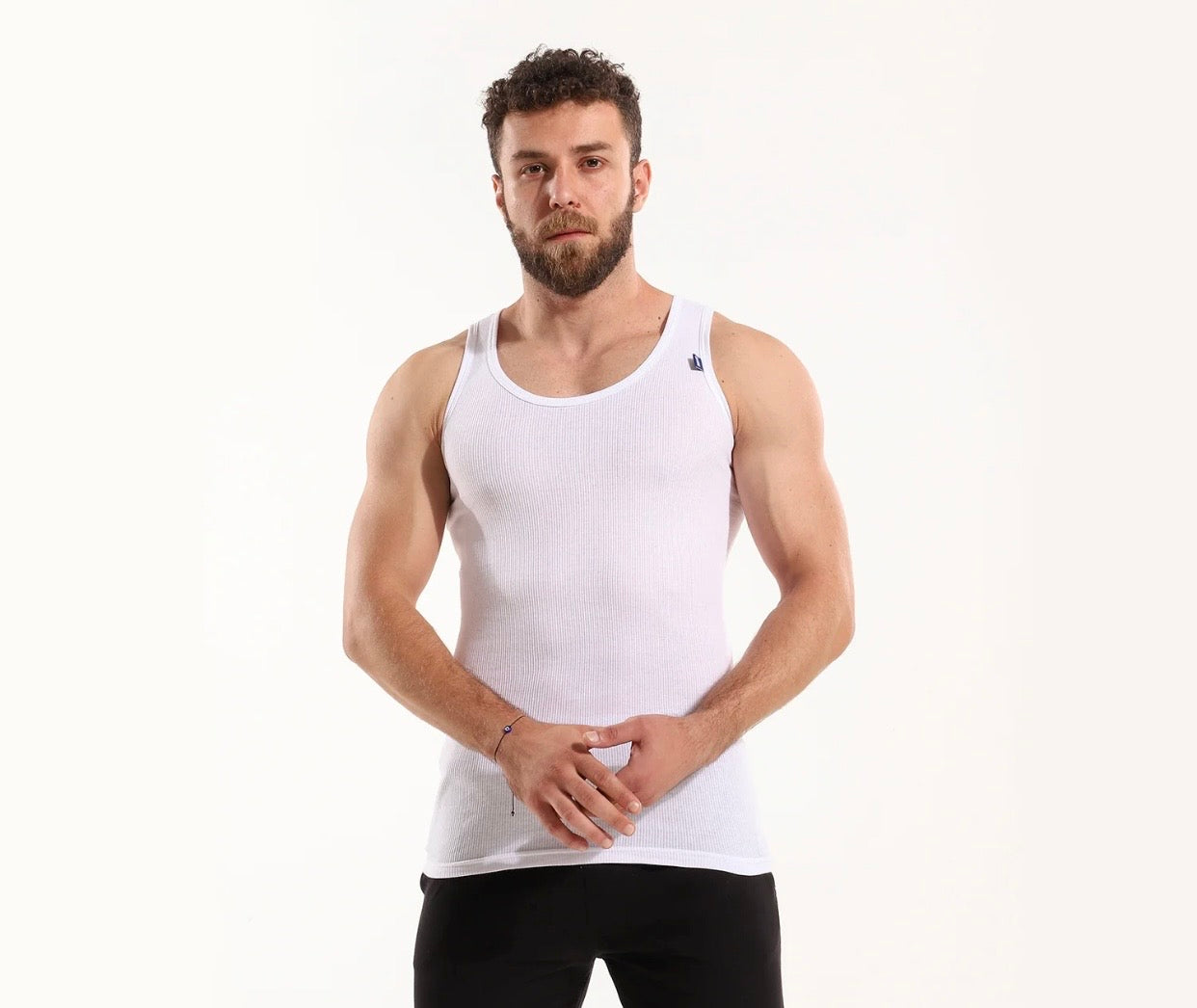 Men's Ribbed Singlet - Egyptian Cotton