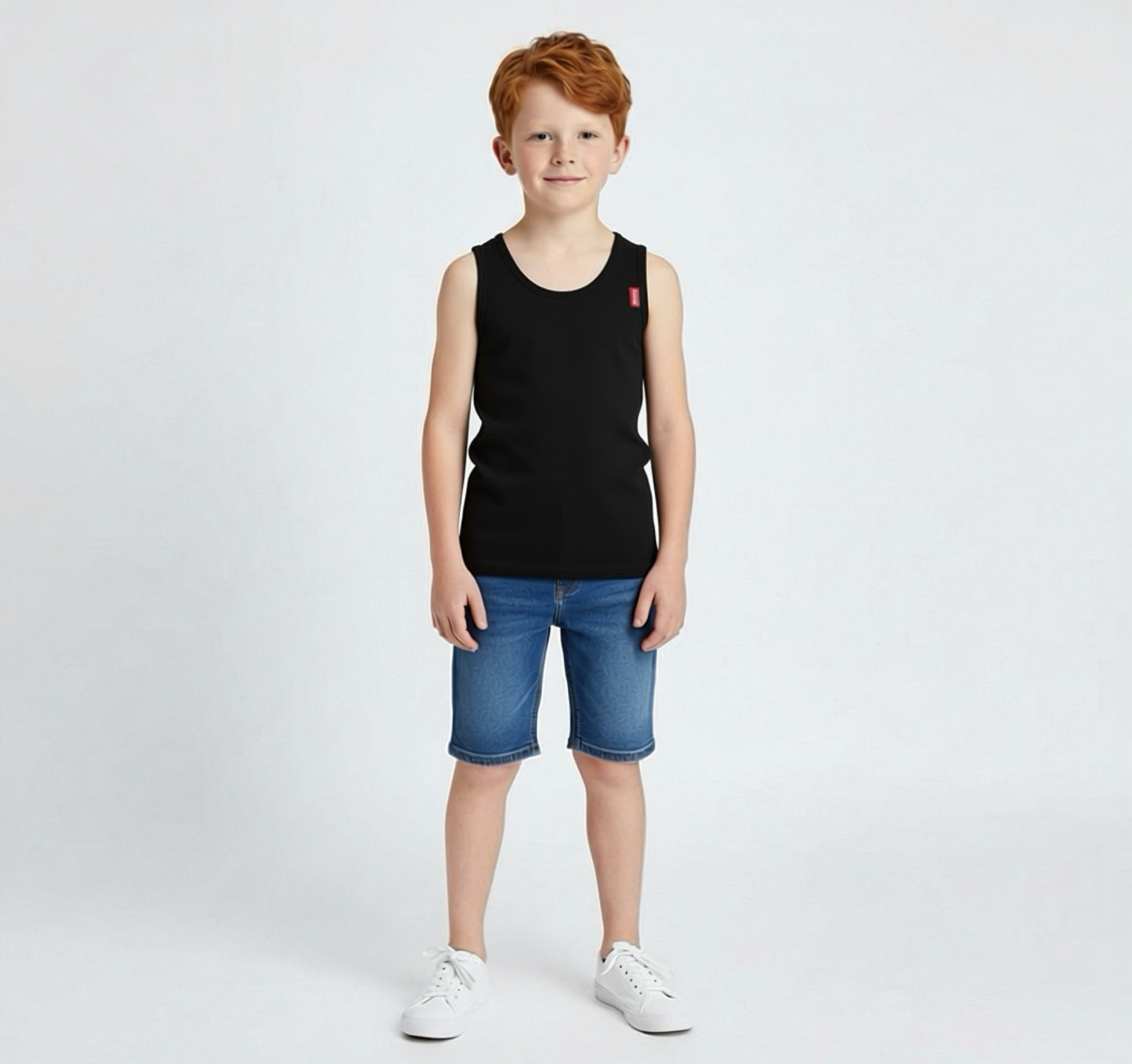 Boys Stretch Singlet - Egyptian Cotton