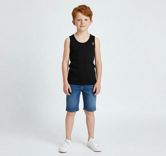 Boys Stretch Singlet - Egyptian Cotton