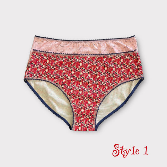 Women's Patterned Full Brief - 2 Pack - Egyptian Cotton