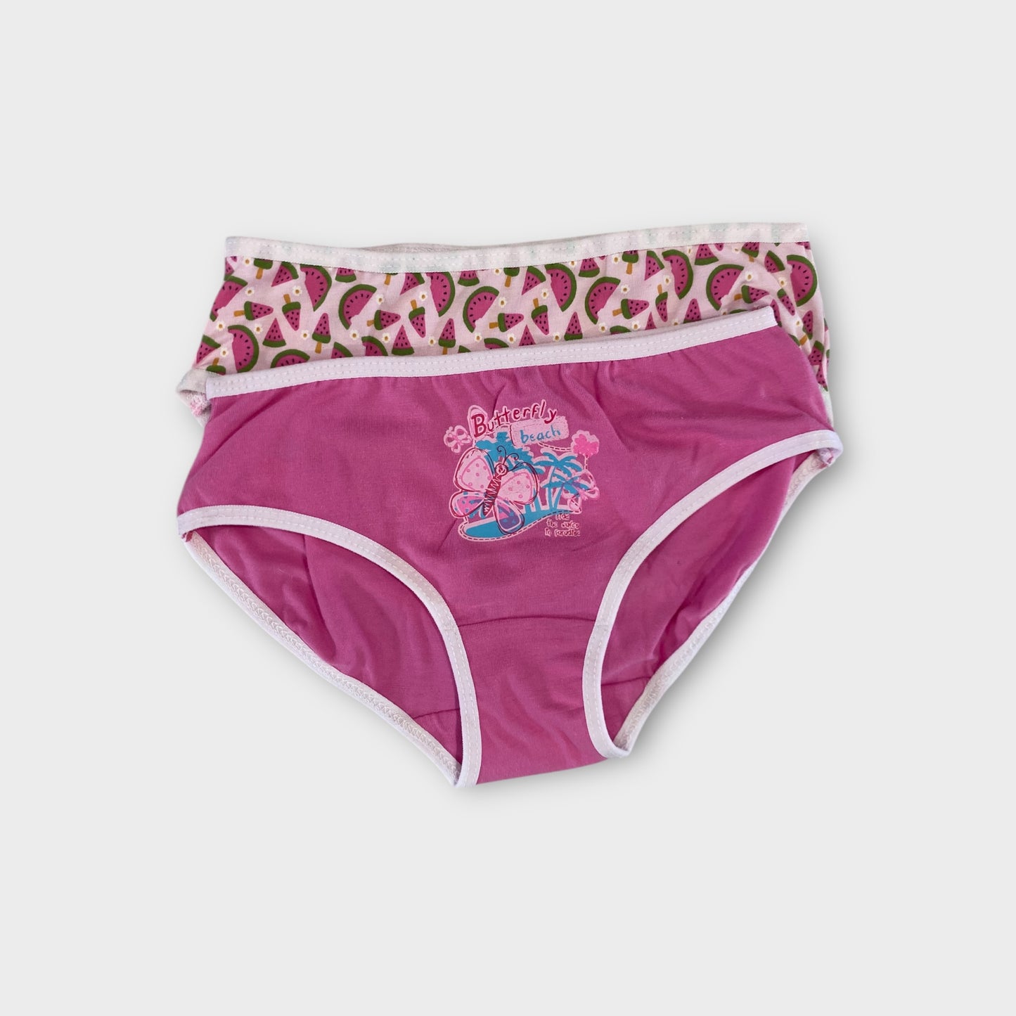 Girls Premium Cotton Briefs - 2 Pack