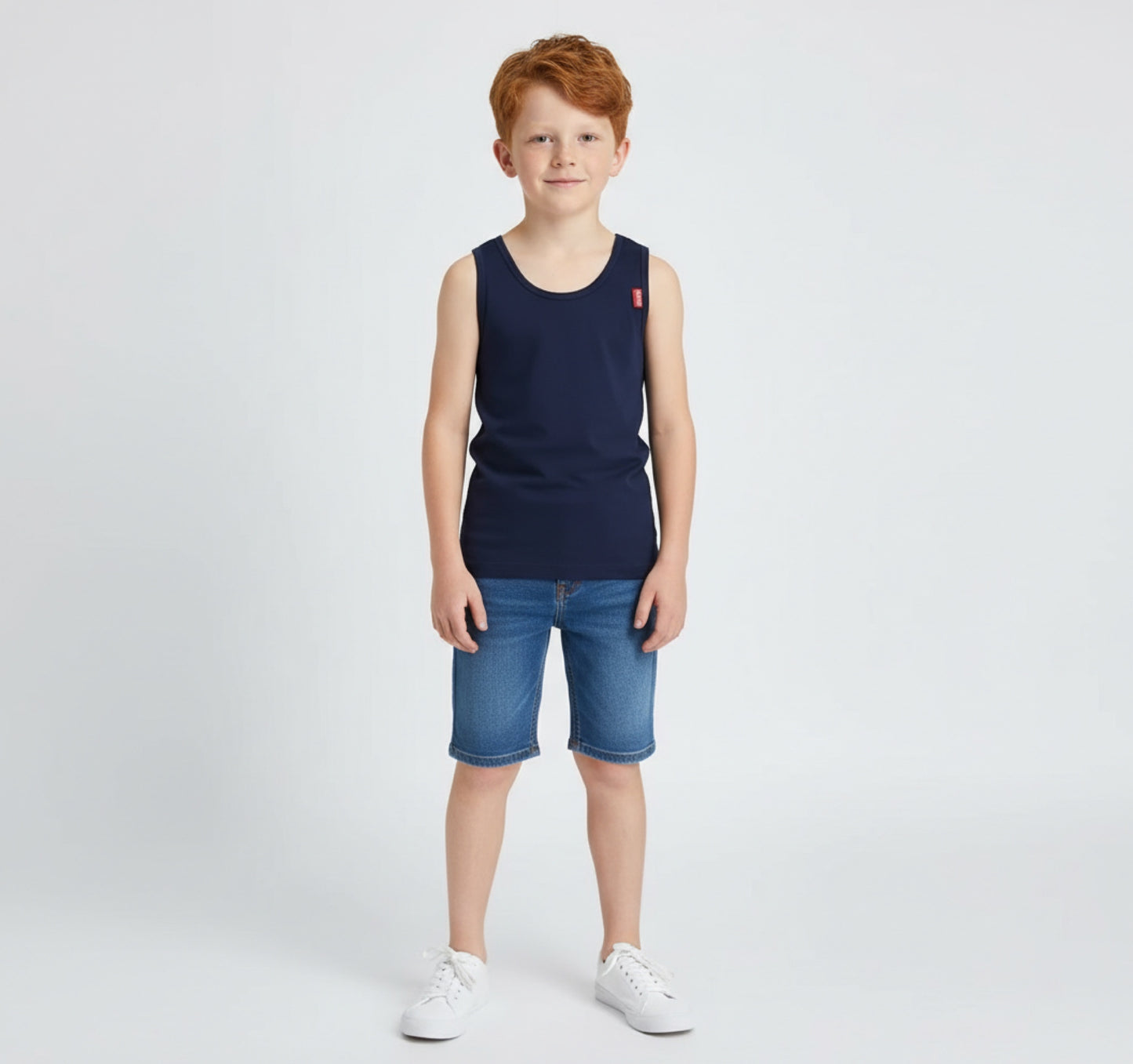 Boys Stretch Singlet - Egyptian Cotton