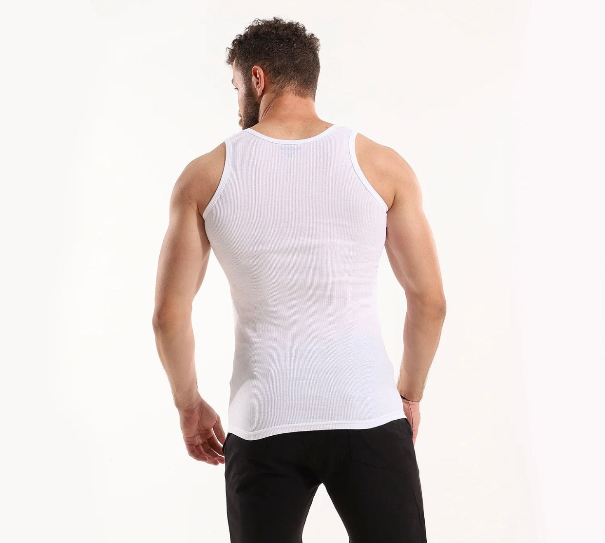 Men's Ribbed Singlet - Egyptian Cotton