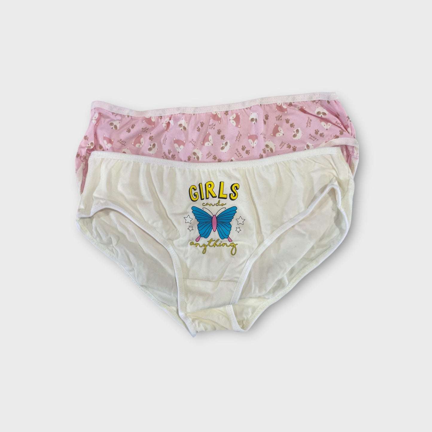 Girls Premium Cotton Briefs - 2 Pack