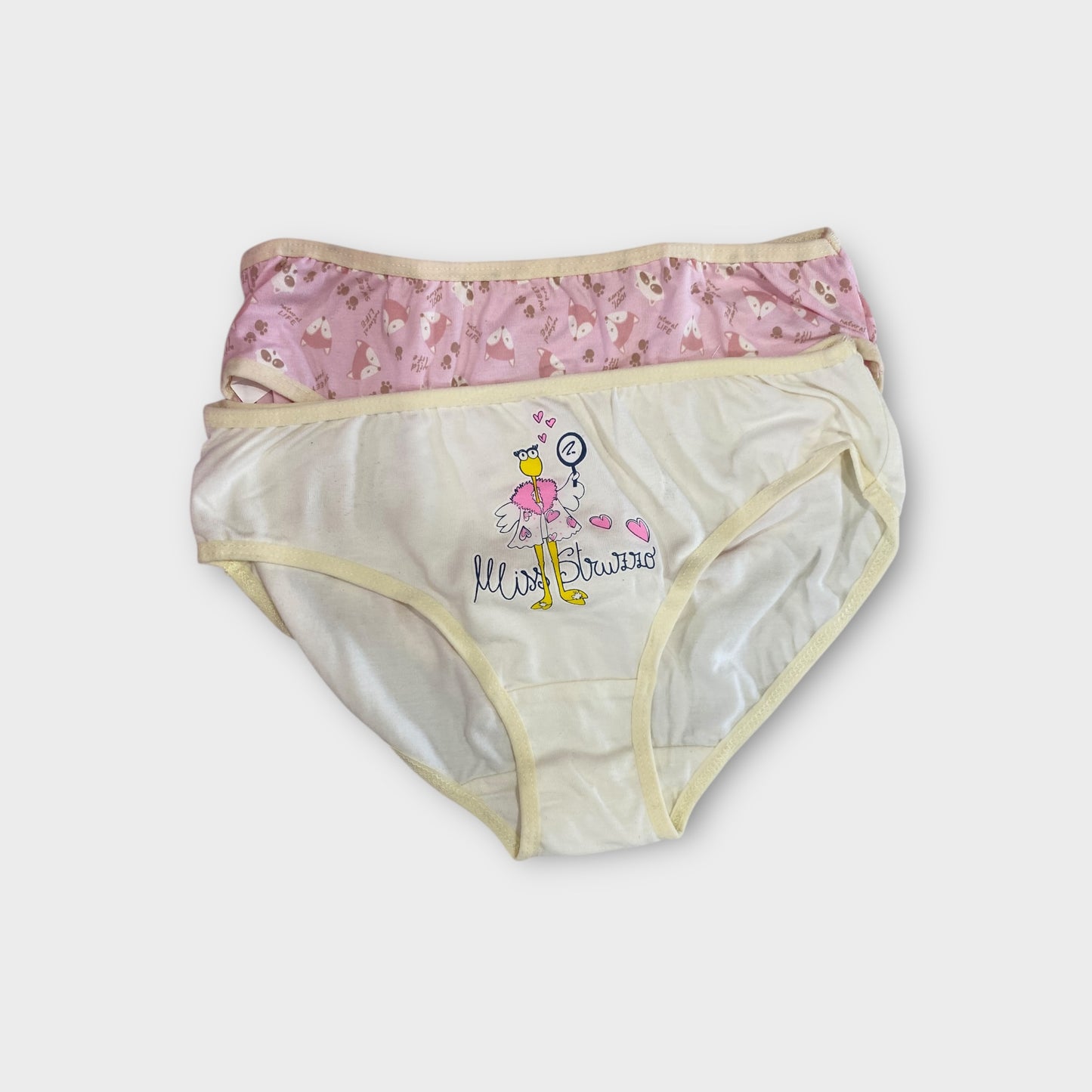 Girls Premium Cotton Briefs - 2 Pack