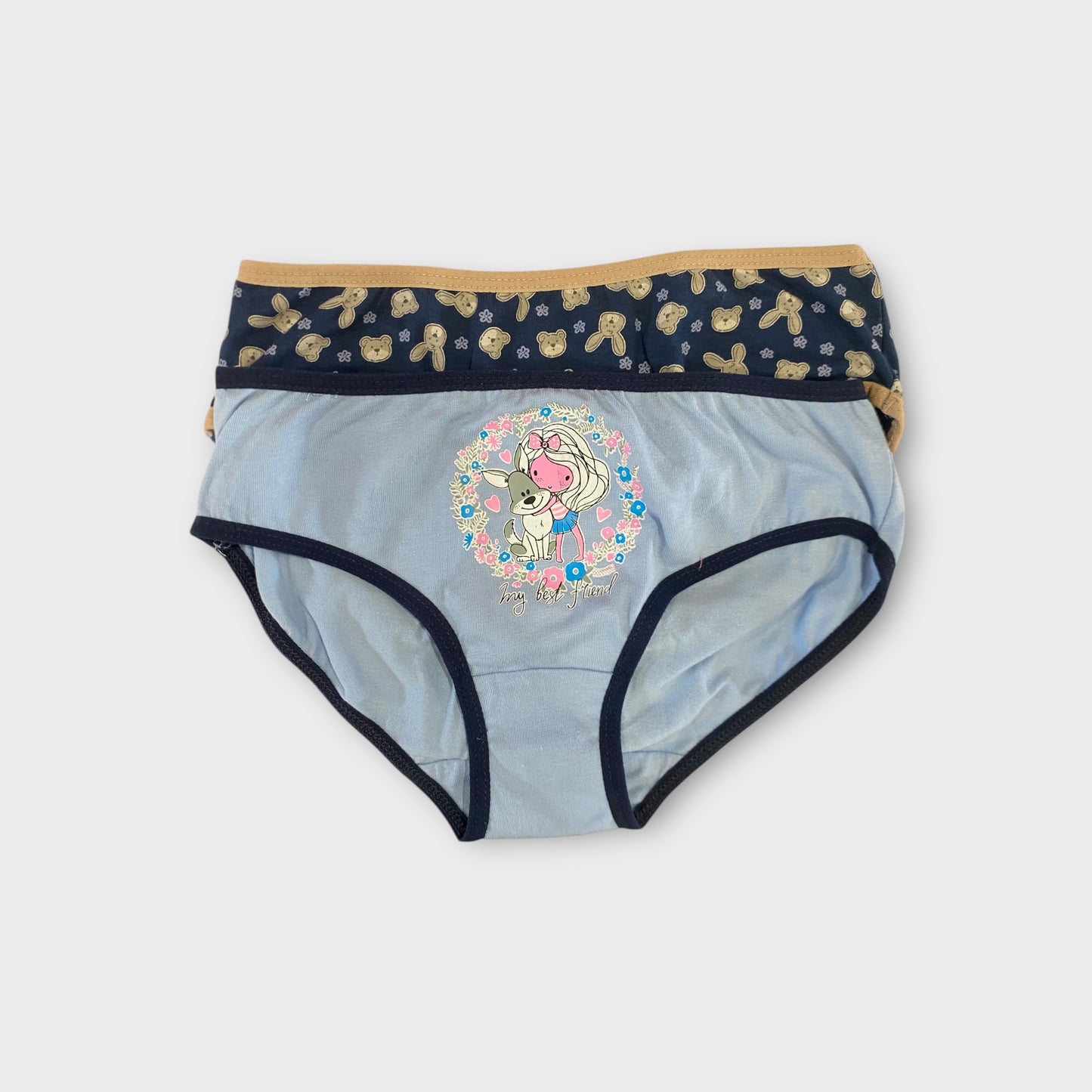 Girls Premium Cotton Briefs - 2 Pack