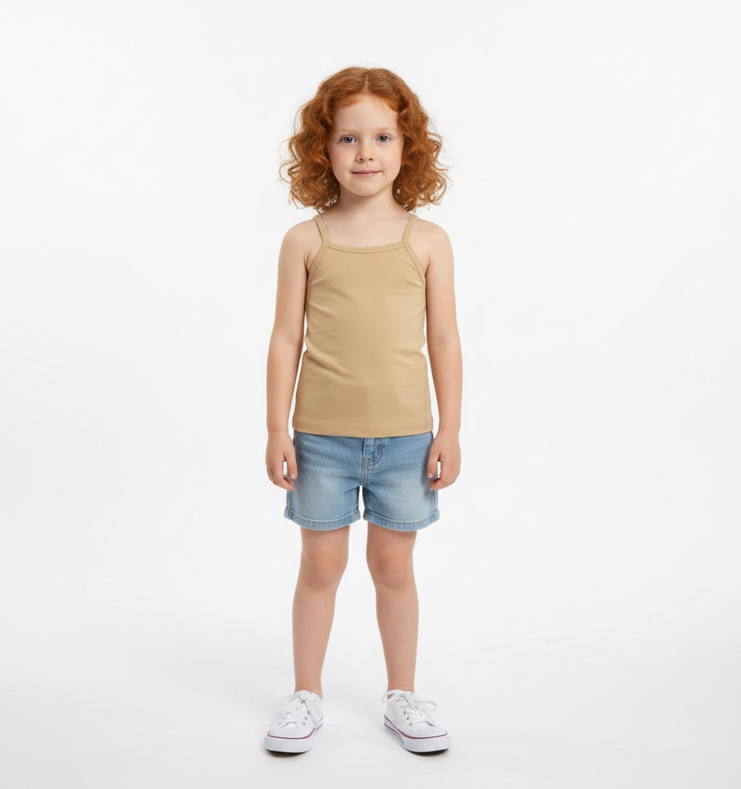 Girls Premium Cotton Stretch Strap Singlet
