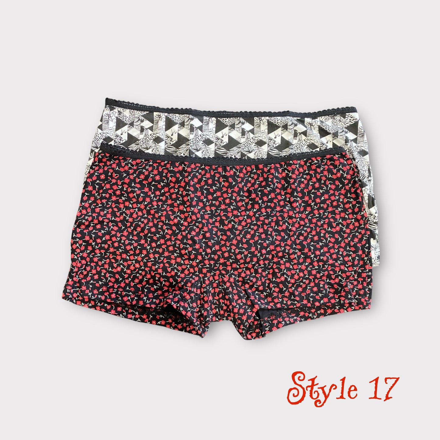 Premium Patterned Cotton Boyleg Briefs (Hot Shorts) – 2 Pack