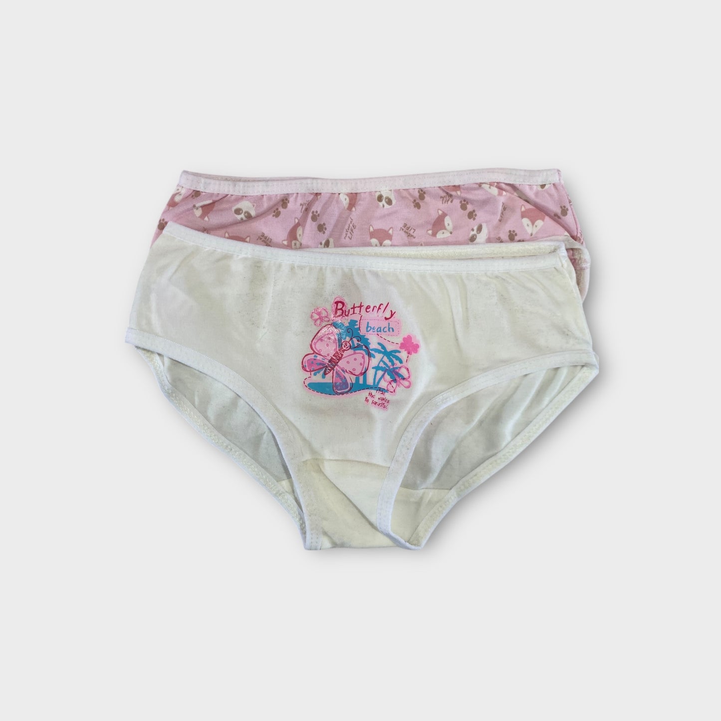 Girls Premium Cotton Briefs - 2 Pack