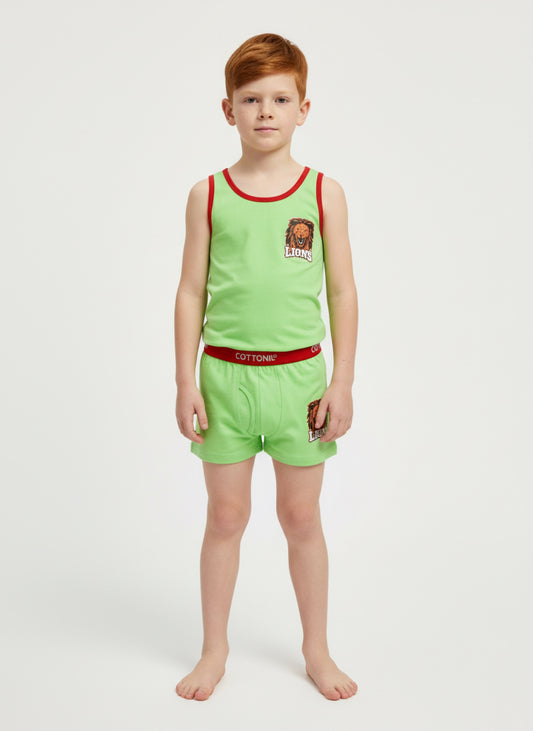 Boys Turbo Set – Singlet & Boxer - Egyptian Cotton