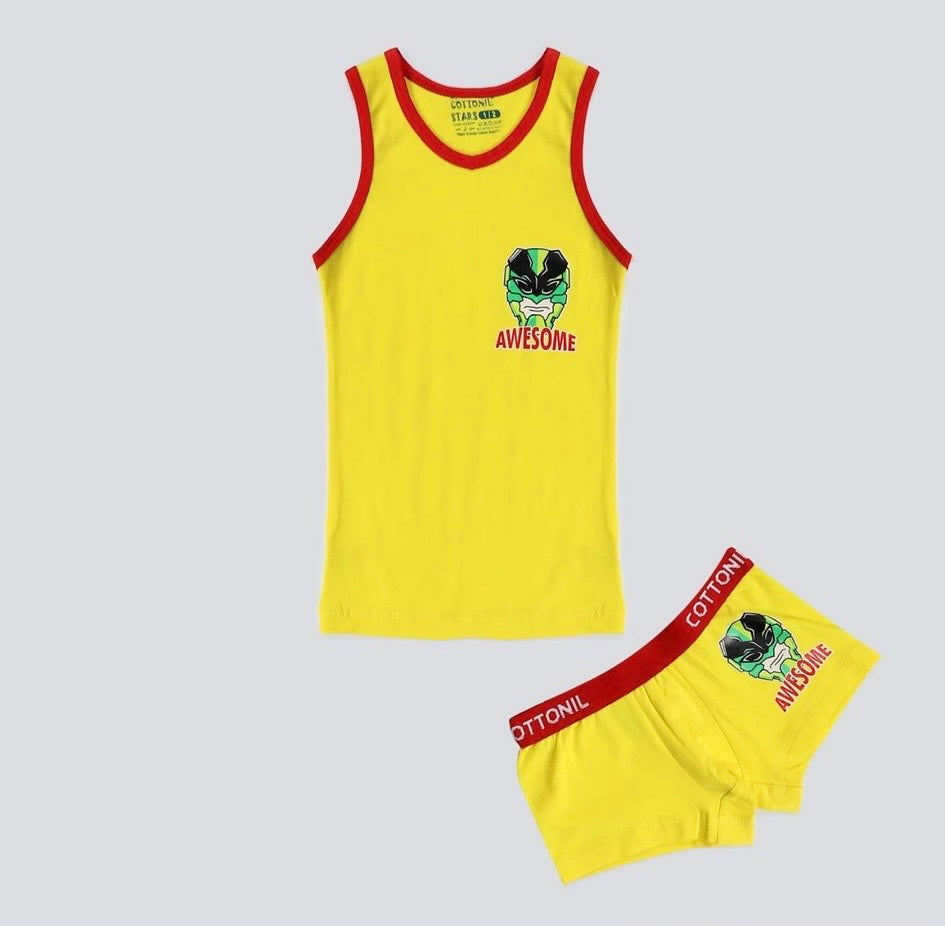 Boys Turbo Set – Singlet & Boxer - Egyptian Cotton