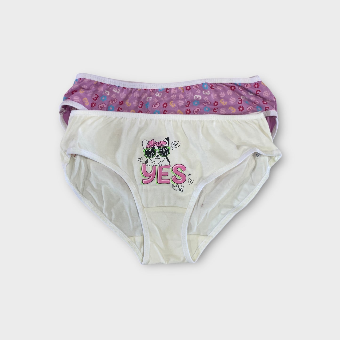 Girls Premium Cotton Briefs - 2 Pack