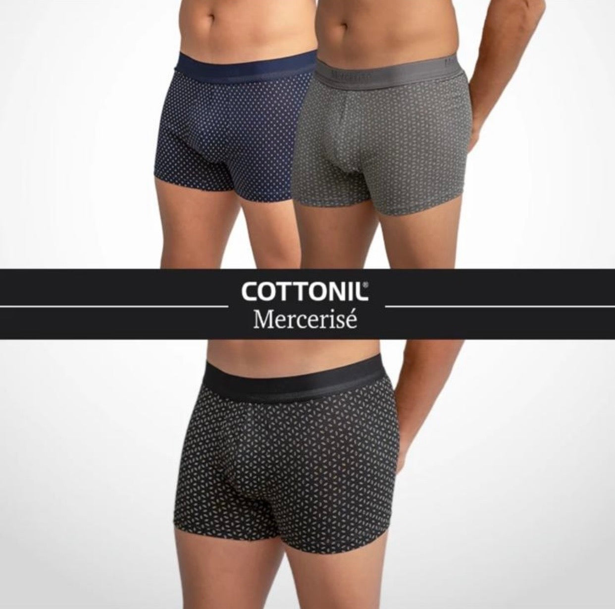 Men's Patterned Boxer Brief - 3 Pack - Mercerised Egyptian Cotton