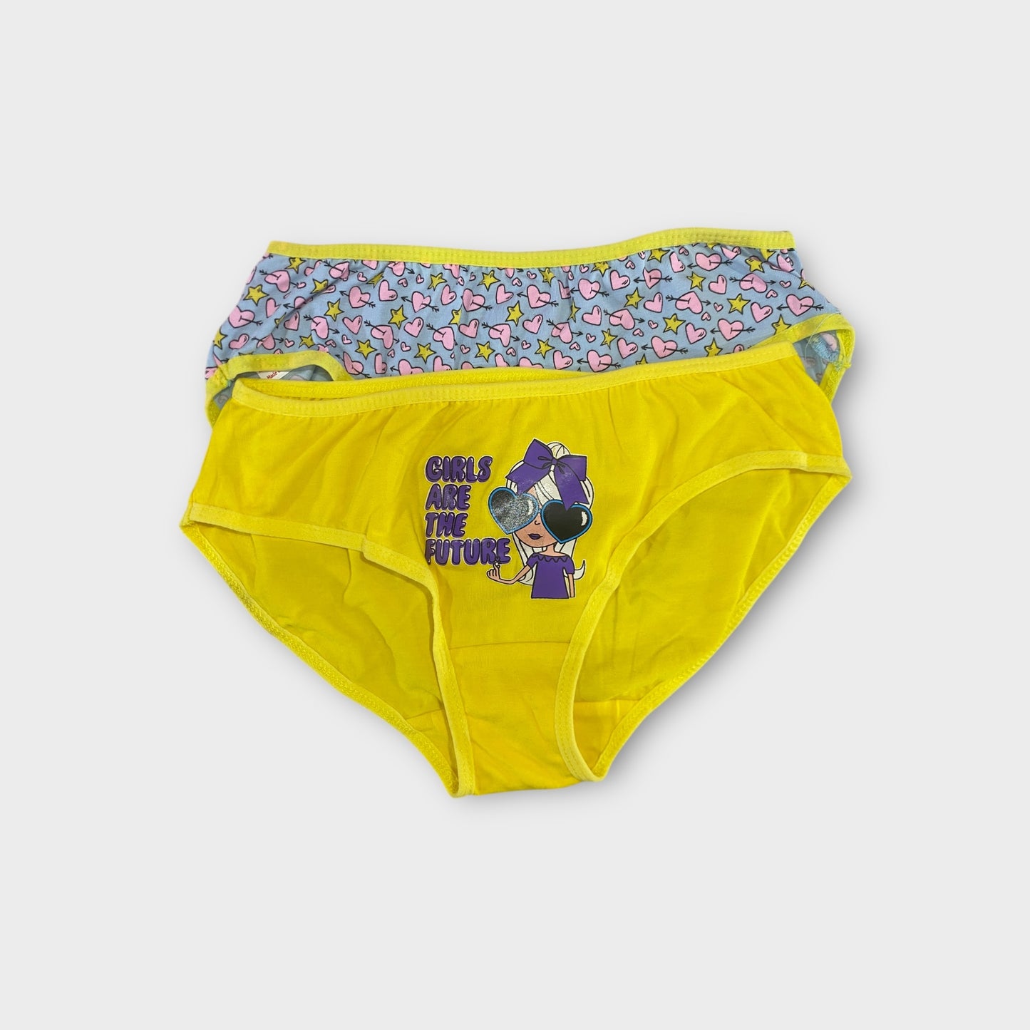 Girls Premium Cotton Briefs - 2 Pack
