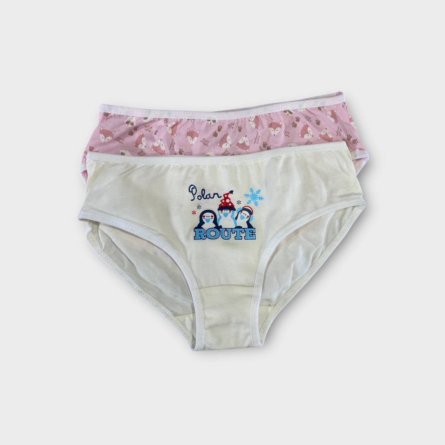 Girls Premium Cotton Briefs - 2 Pack