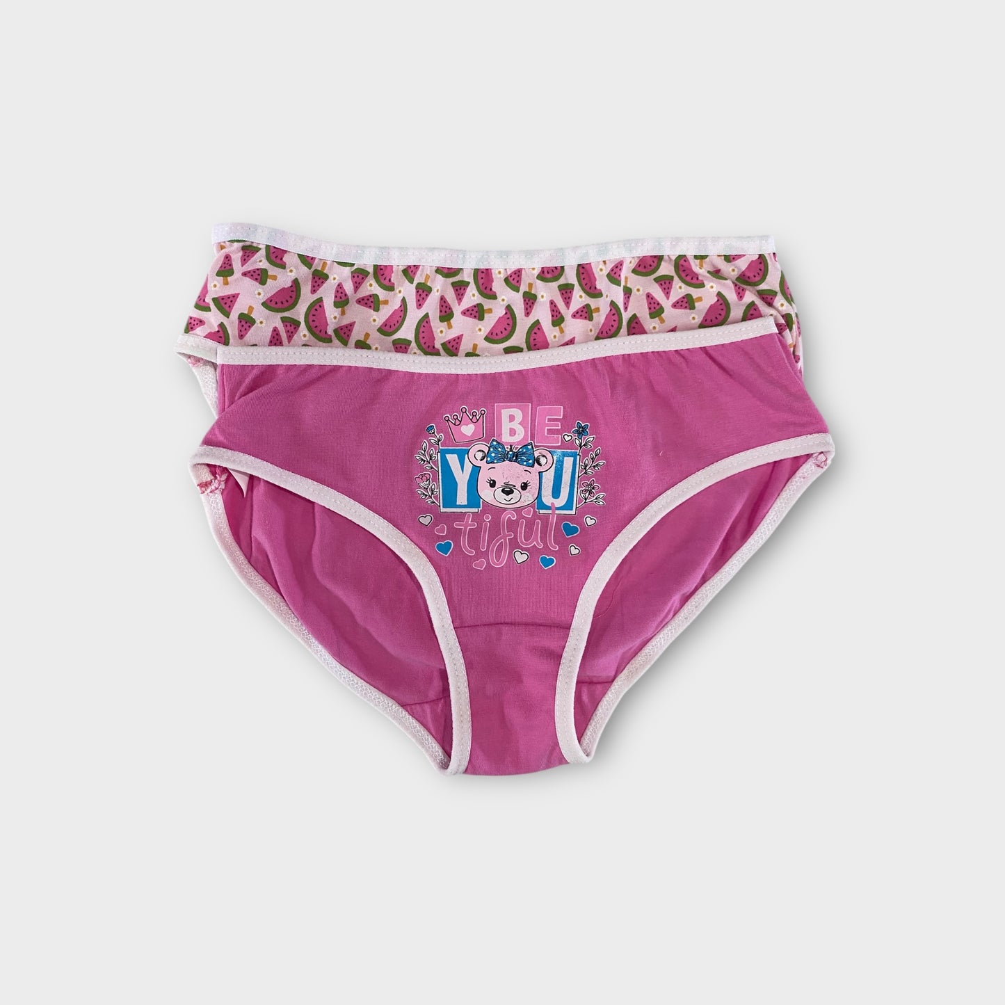 Girls Premium Cotton Briefs - 2 Pack