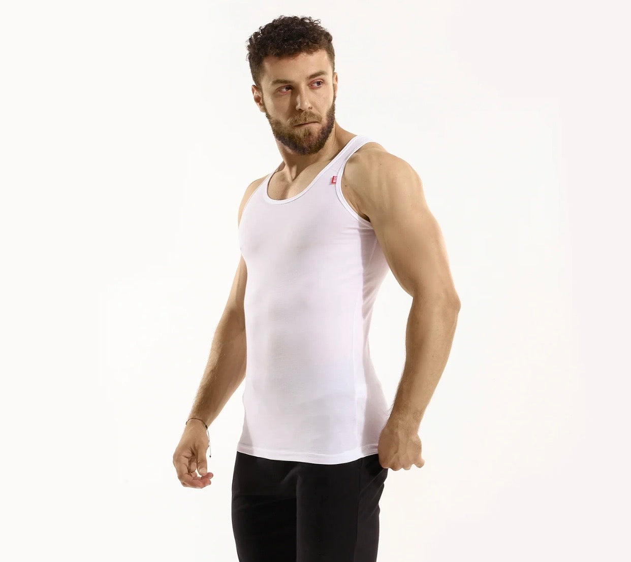 Men's Stretch Singlet - Egyptian Cotton