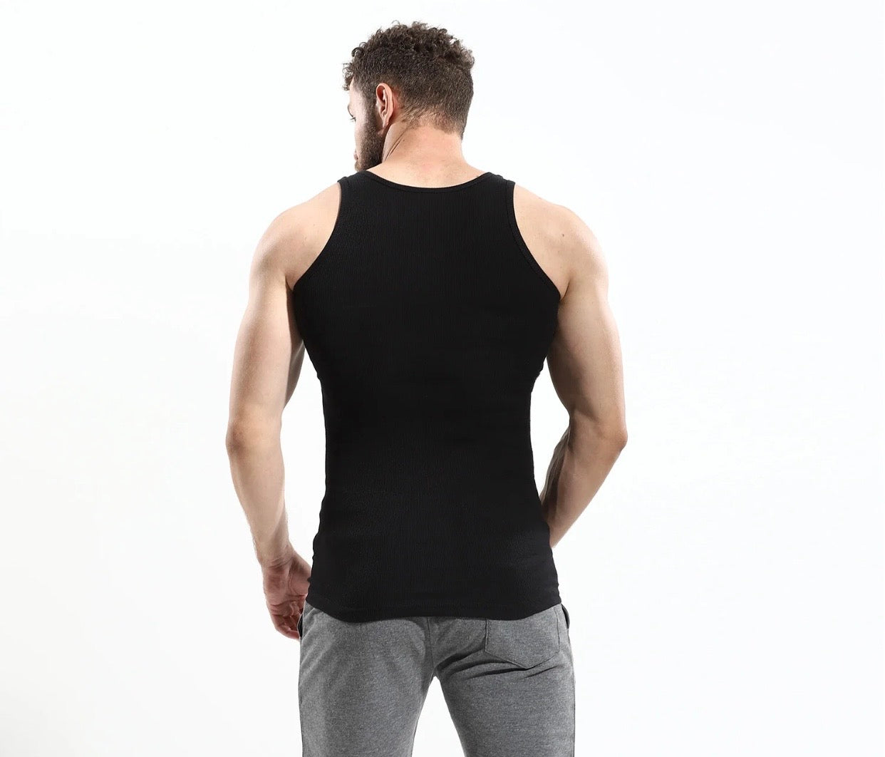 Men's Ribbed Singlet - Egyptian Cotton